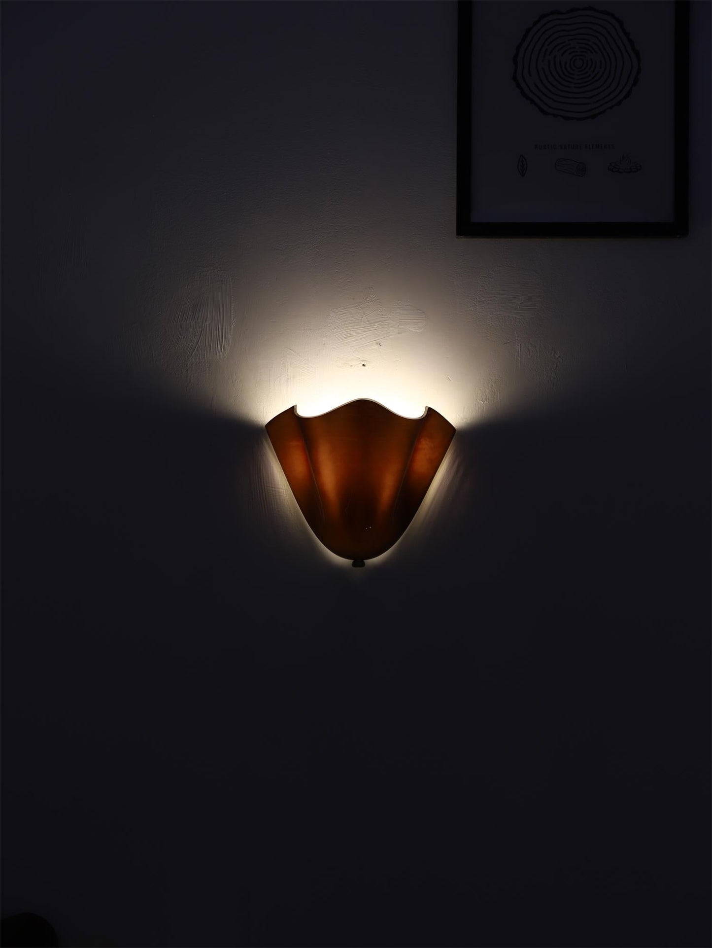 Flower Glass Wall Lamp - Hand-Blown Petal Glass Sconce in Earth Tones