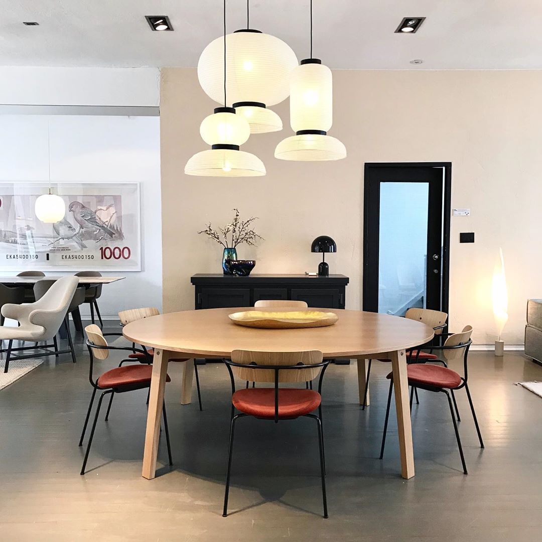 Formakami Pendant Lamp - Handcrafted Rice Paper & Black Oak Chandelier