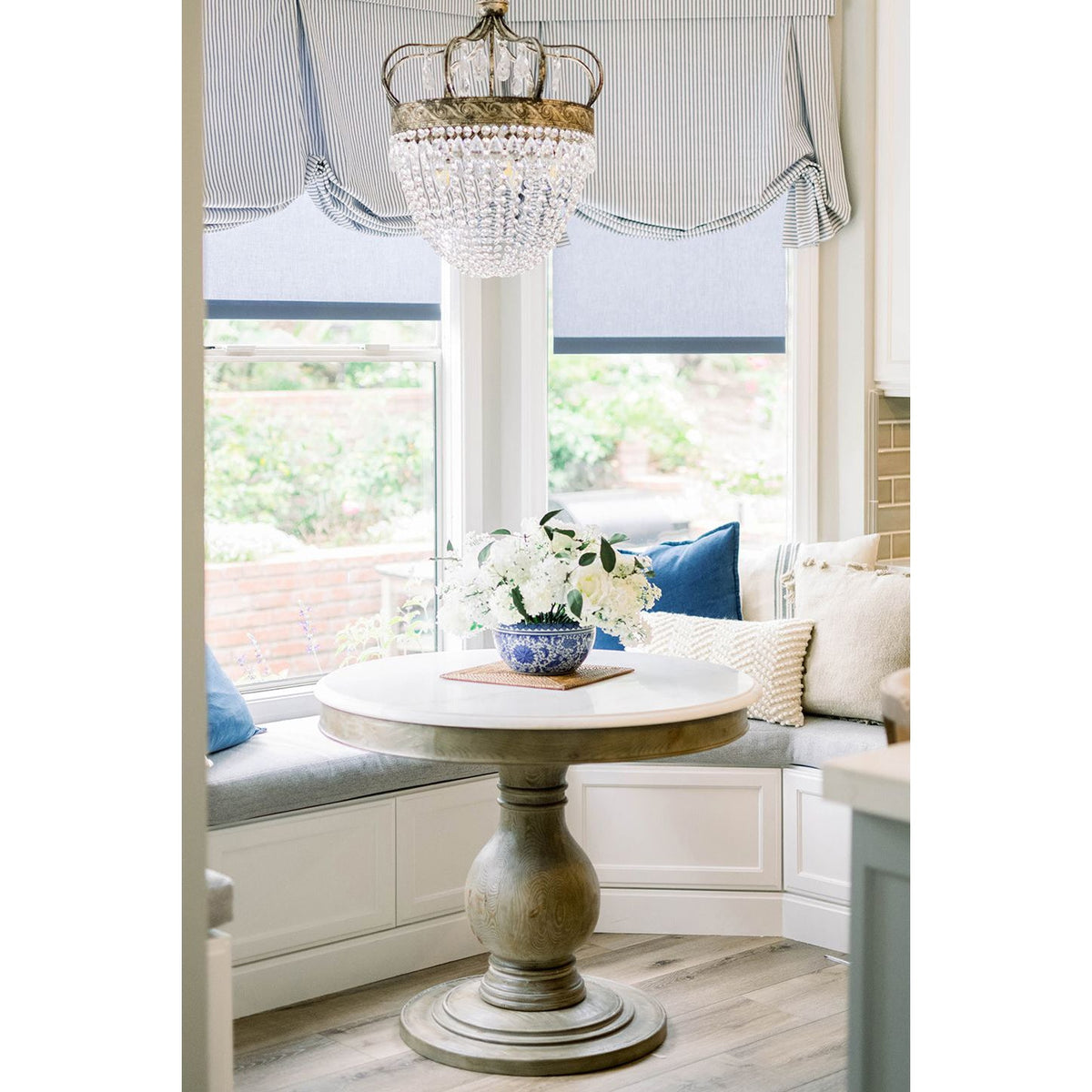 Abella Tear Drop Chandelier – Prismatic Crystal Icicle & Wrought Iron Crown Chandelier