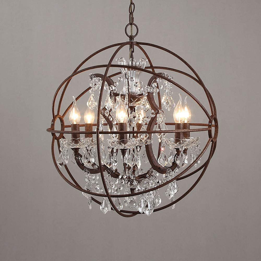 Foucault Single Orb Pendant Lamp - Modern Minimalist Wrought Iron Sphere Chandelier