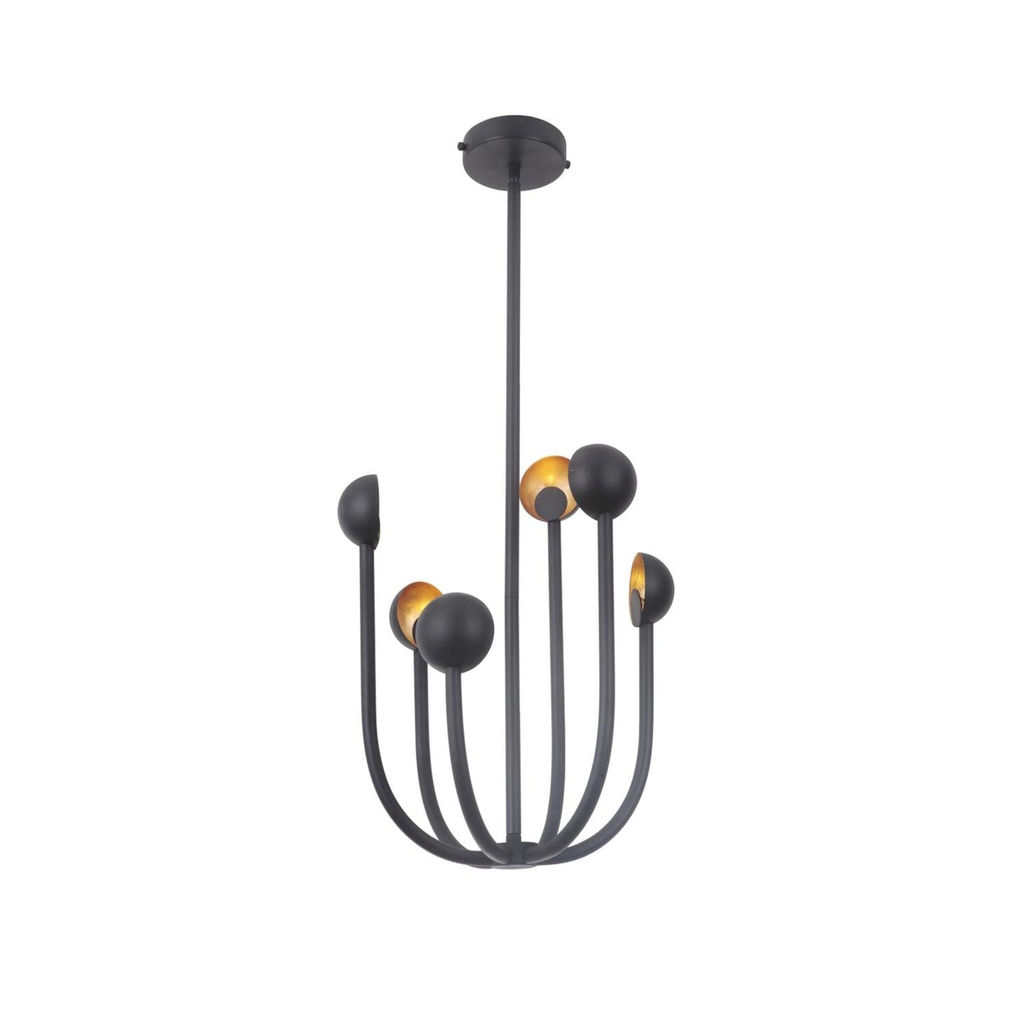 Foundry Chandelier - Modern Abstract Metal Arm LED Pendant Light