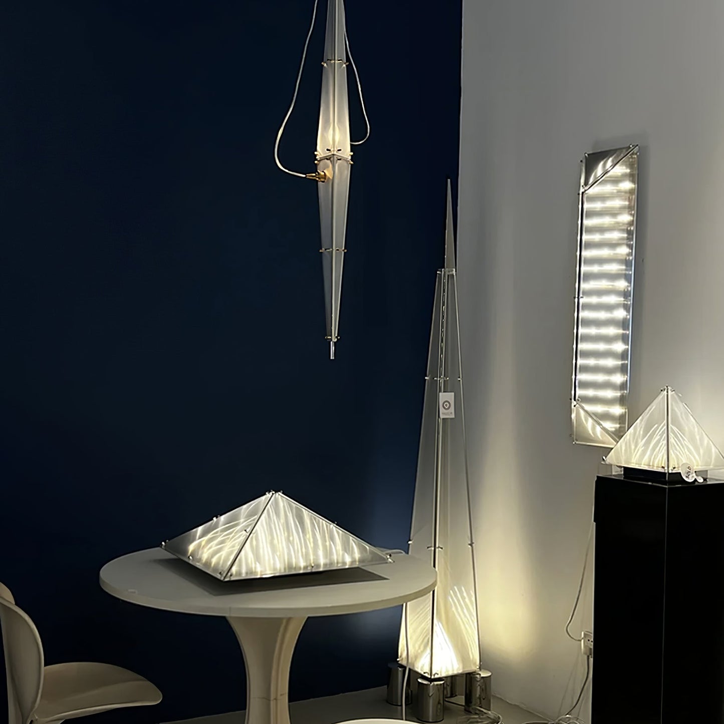 Fragment Table Lamp - Modern Stainless Steel Triangle Structural LED Light