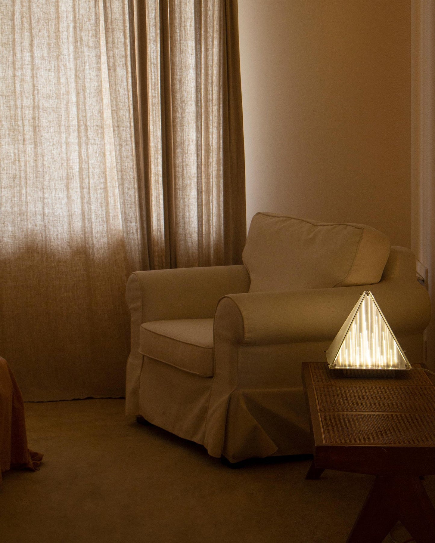 Fragment Table Lamp - Modern Stainless Steel Triangle Structural LED Light