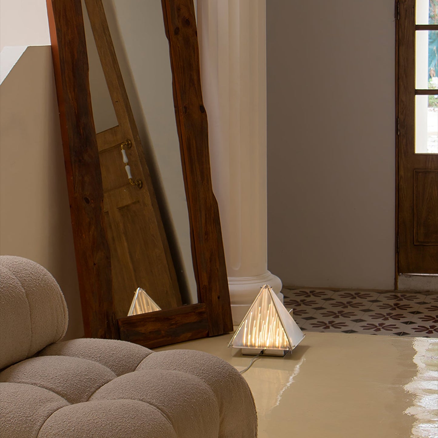Fragment Table Lamp - Modern Stainless Steel Triangle Structural LED Light