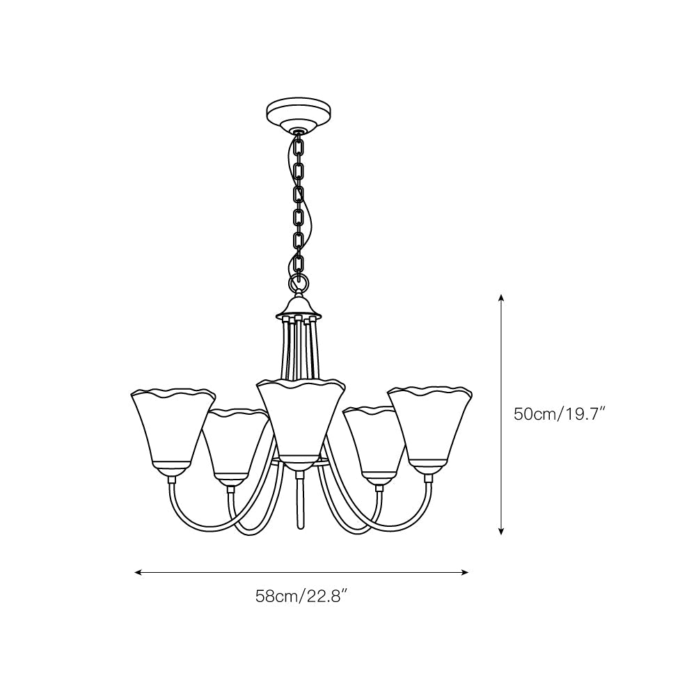 Franklin Amber Chandelier - Handcrafted Free-Form Glass & Dark Brass Luxury Light