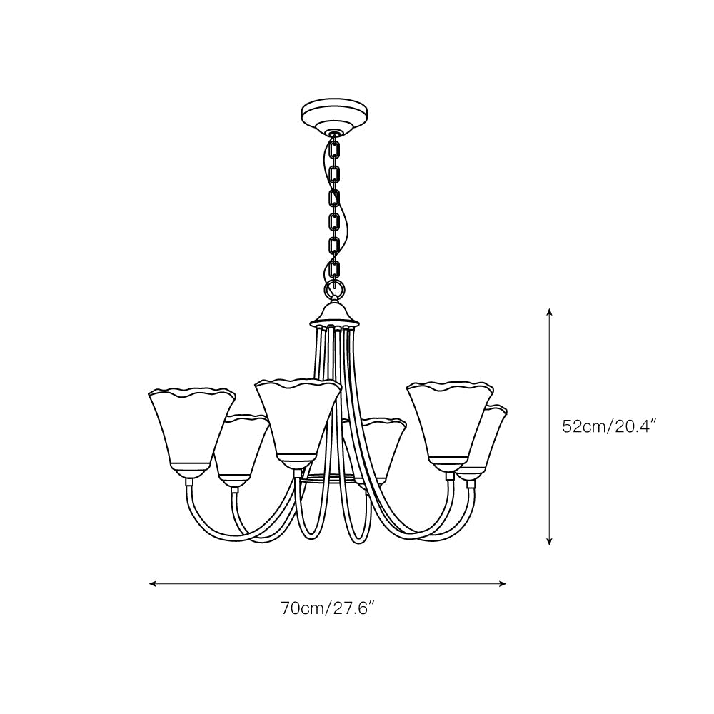 Franklin Amber Chandelier - Handcrafted Free-Form Glass & Dark Brass Luxury Light