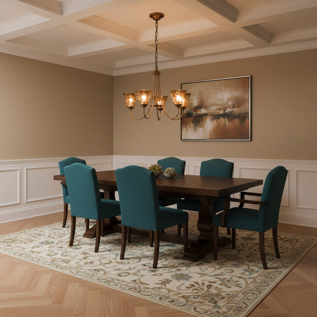 Franklin Amber Chandelier - Handcrafted Free-Form Glass & Dark Brass Luxury Light