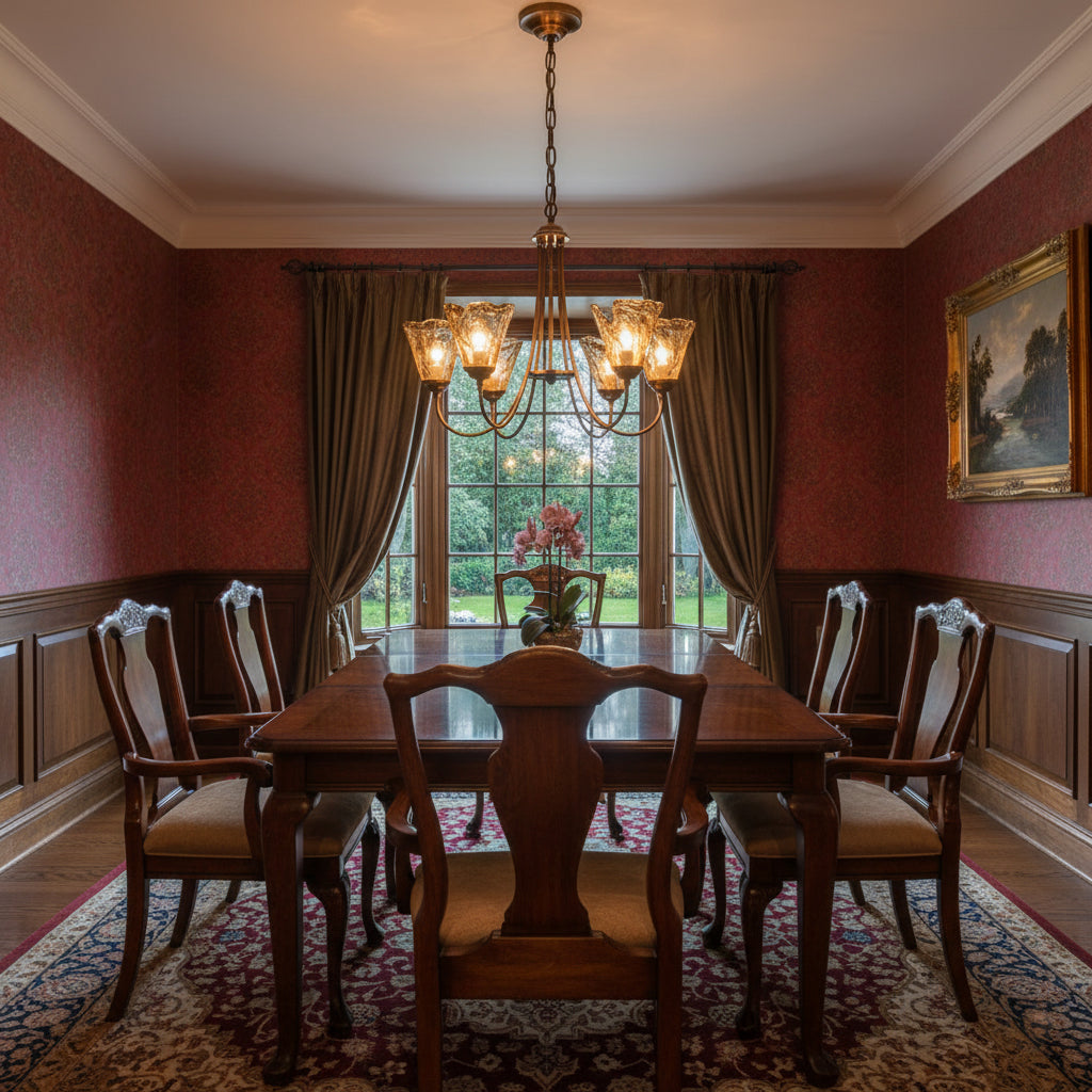 Franklin Amber Chandelier - Handcrafted Free-Form Glass & Dark Brass Luxury Light