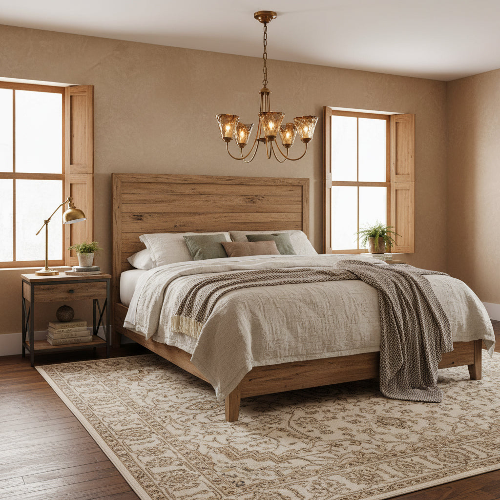 Franklin Amber Chandelier - Handcrafted Free-Form Glass & Dark Brass Luxury Light