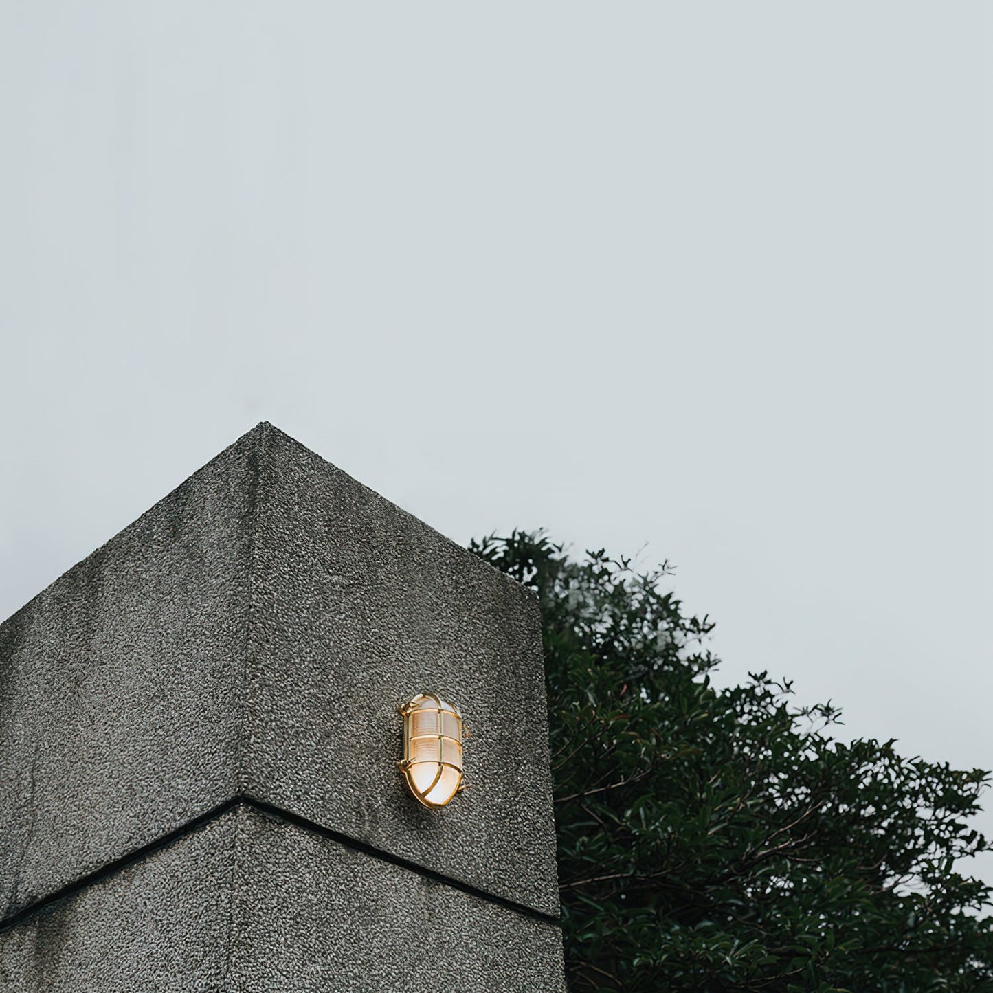 Fremantle Brass Bunker Sconce - Industrial Nautical Brass & Glass Wall Light