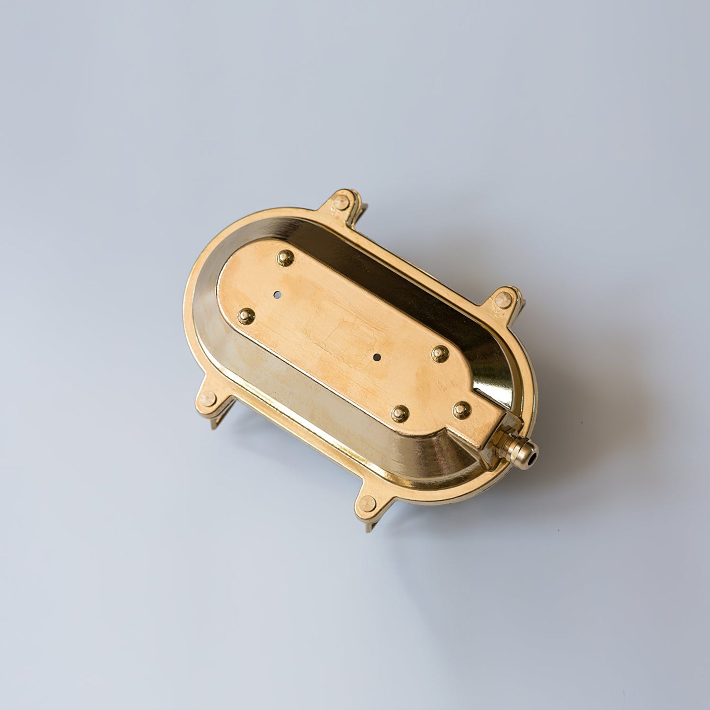 Fremantle Brass Bunker Sconce - Industrial Nautical Brass & Glass Wall Light