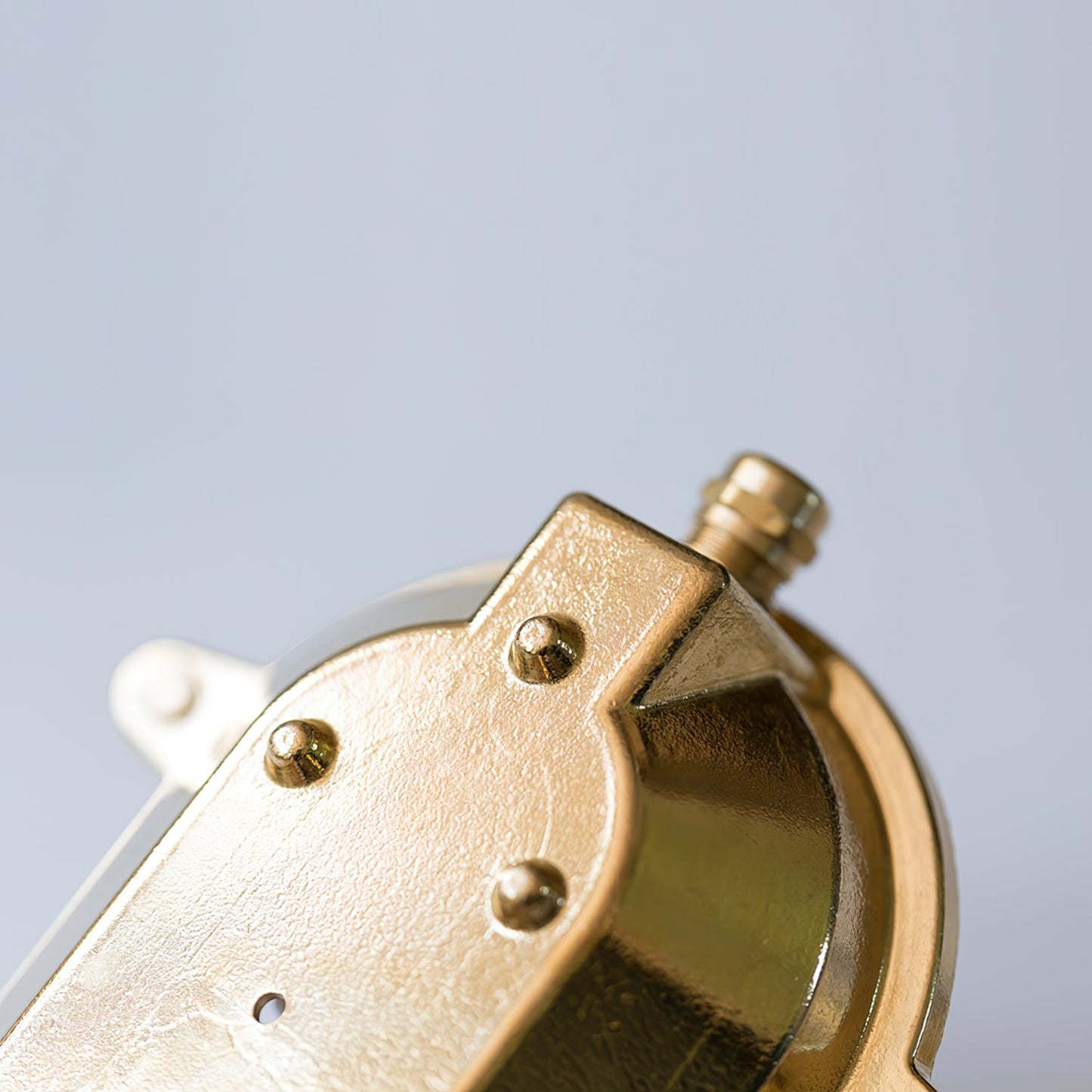 Fremantle Brass Bunker Sconce - Industrial Nautical Brass & Glass Wall Light