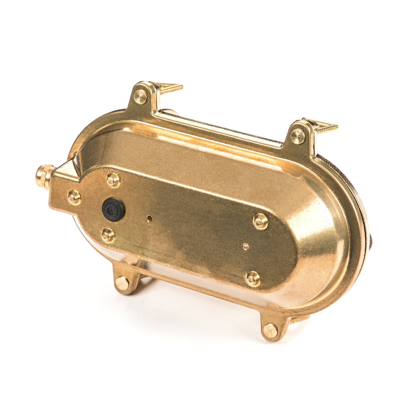 Fremantle Brass Bunker Sconce - Industrial Nautical Brass & Glass Wall Light