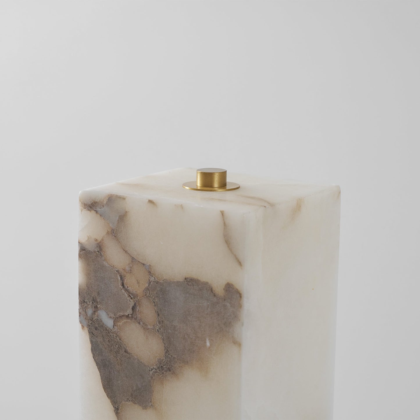 Frozen Alabaster Floor Lamp - Minimalist Integrated LED Light with Marble Base
