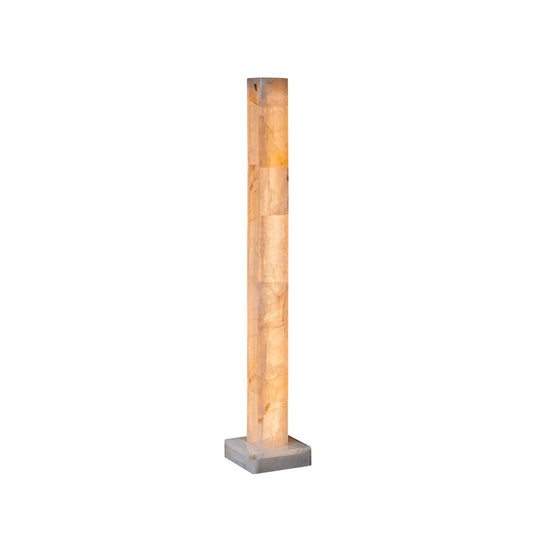 Frozen Alabaster Floor Lamp - Minimalist Integrated LED Light with Marble Base