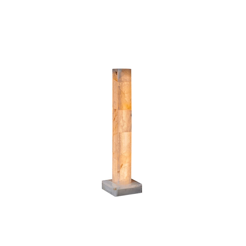 Frozen Alabaster Floor Lamp - Minimalist Integrated LED Light with Marble Base