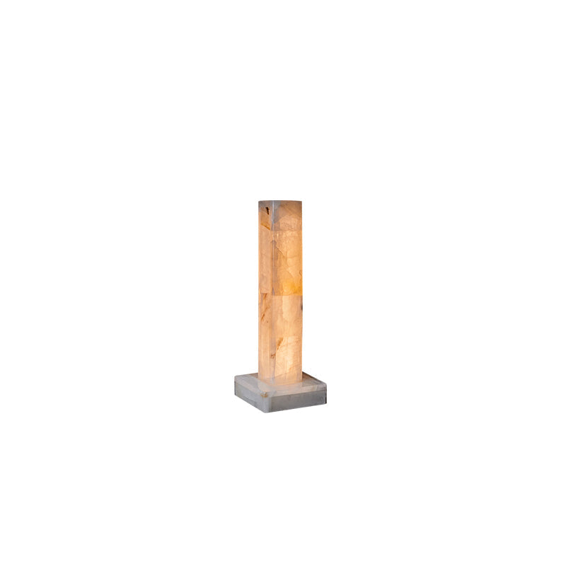 Frozen Alabaster Floor Lamp - Minimalist Integrated LED Light with Marble Base