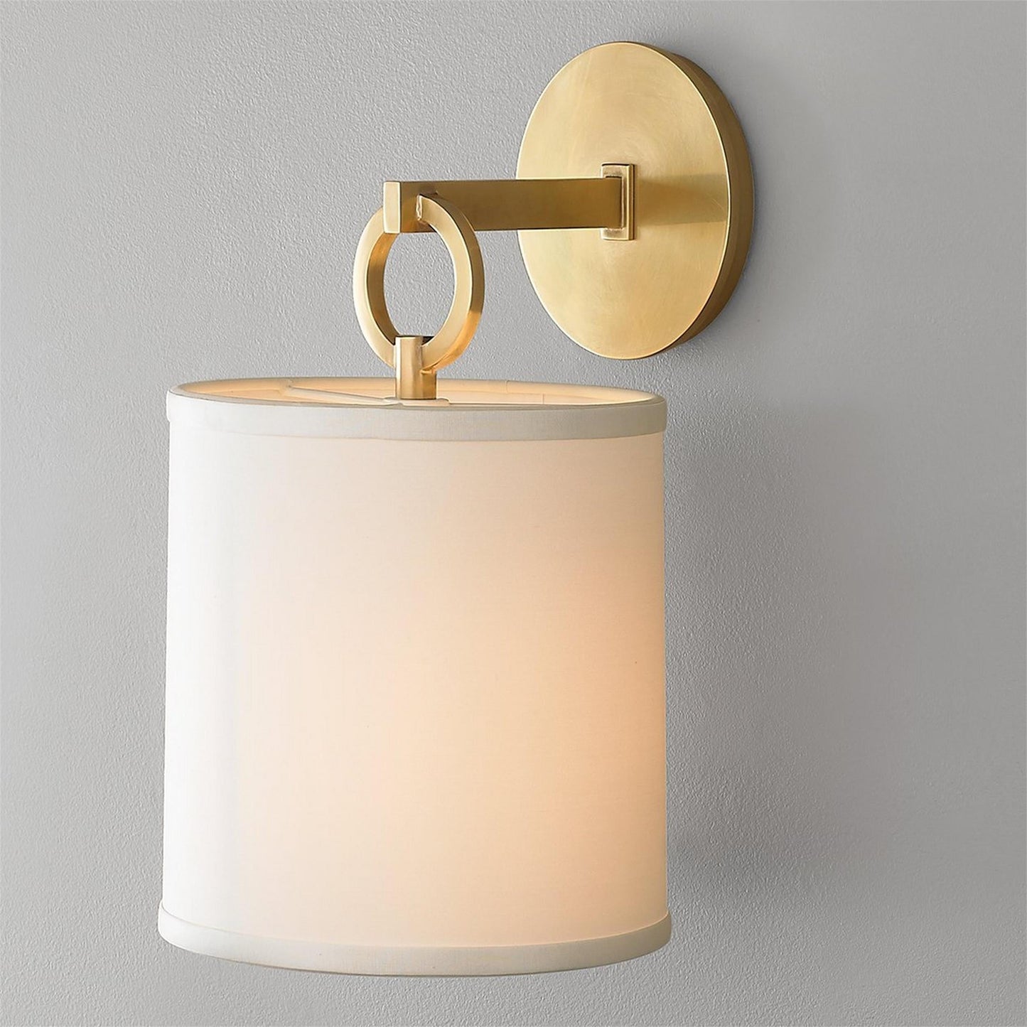 Full Circle Sconce - Modern Designer Ring Wall Light with Fabric Shade