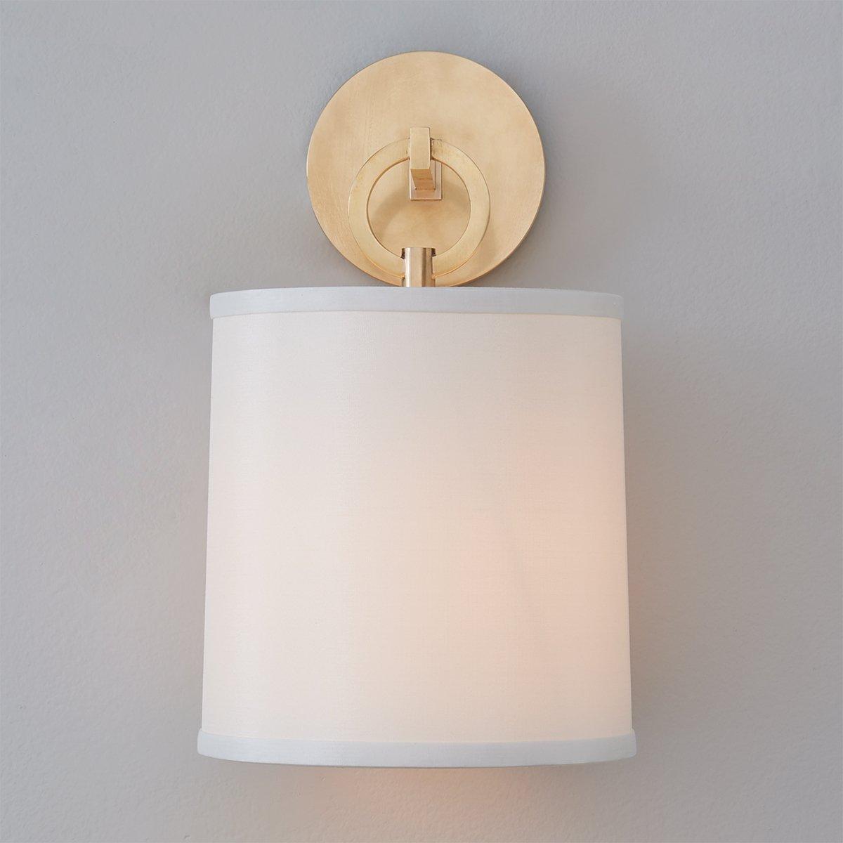 Full Circle Sconce - Modern Designer Ring Wall Light with Fabric Shade