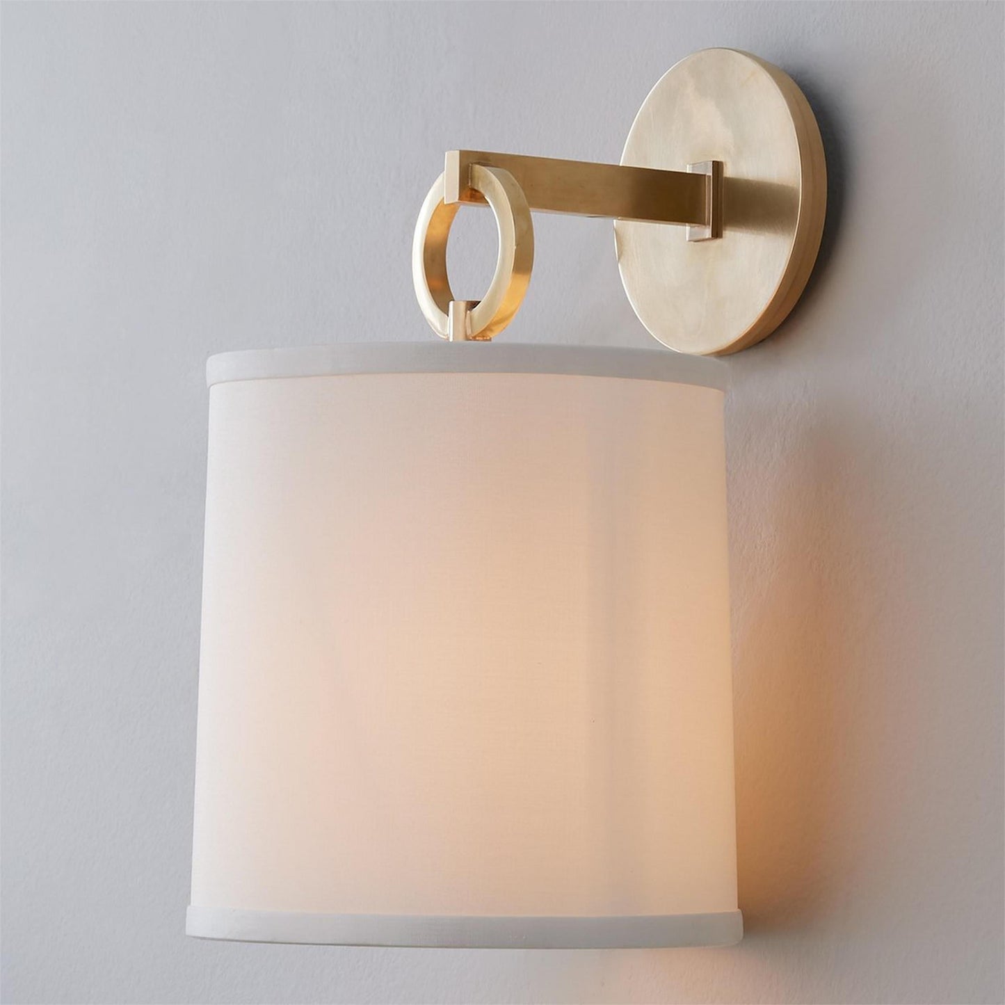 Full Circle Sconce - Modern Designer Ring Wall Light with Fabric Shade