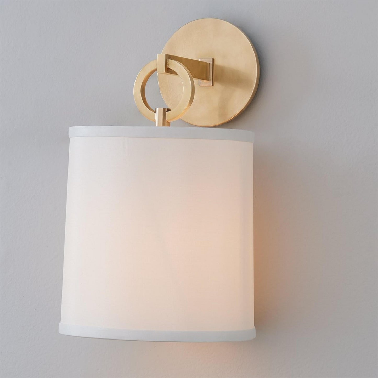 Full Circle Sconce - Modern Designer Ring Wall Light with Fabric Shade