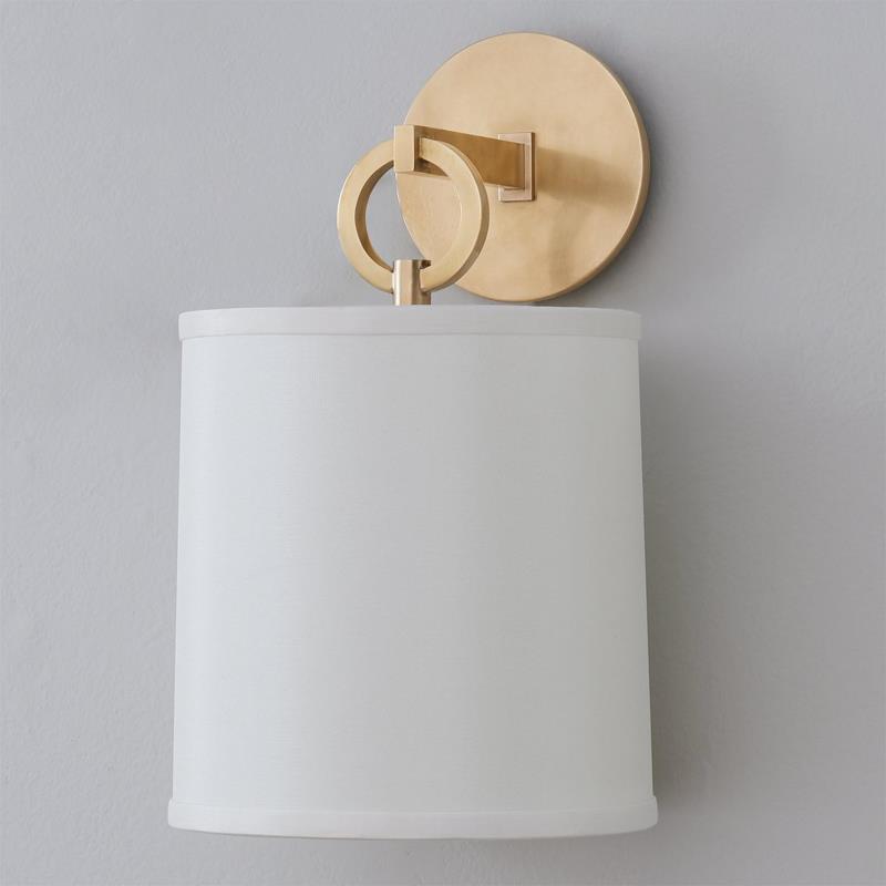 Full Circle Sconce - Modern Designer Ring Wall Light with Fabric Shade
