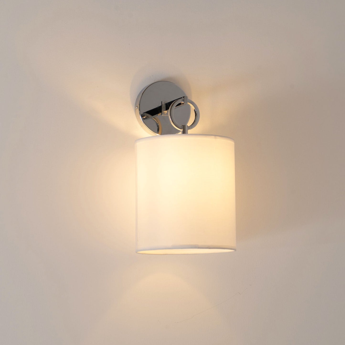 Full Circle Sconce - Modern Designer Ring Wall Light with Fabric Shade