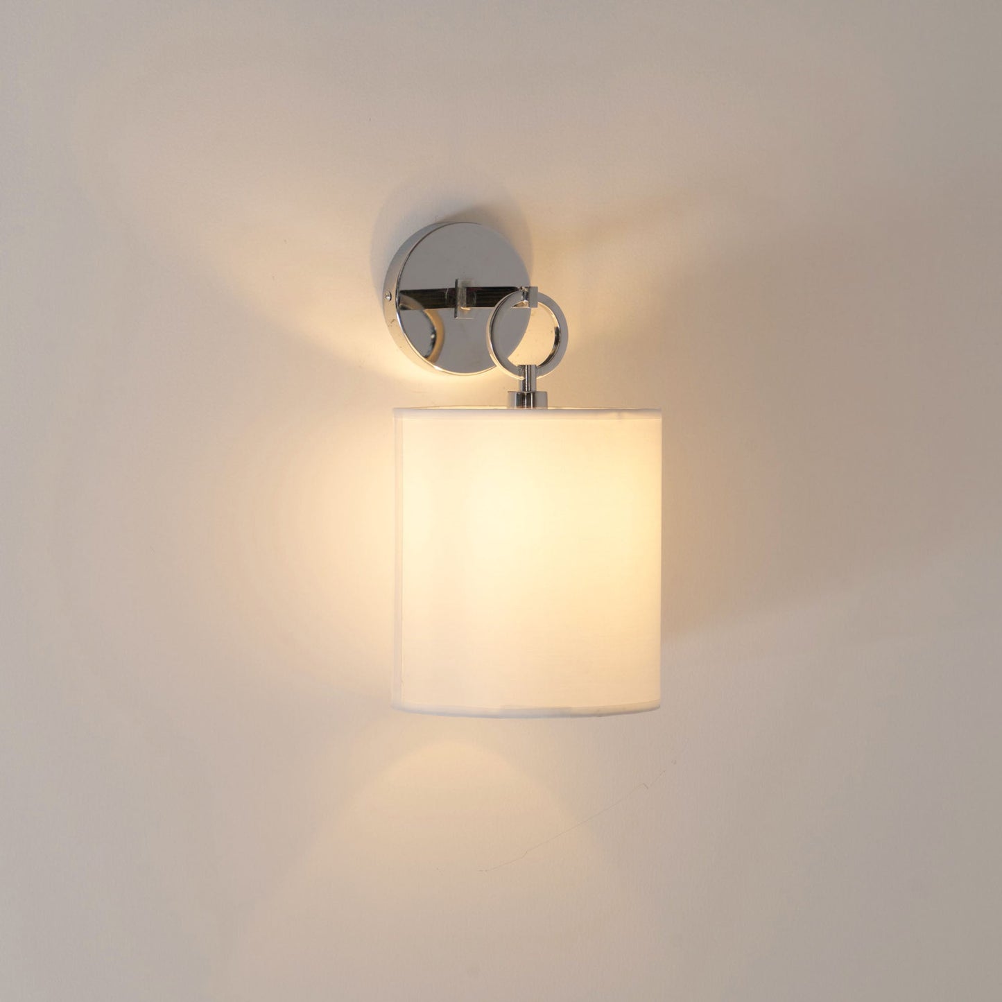 Full Circle Sconce - Modern Designer Ring Wall Light with Fabric Shade