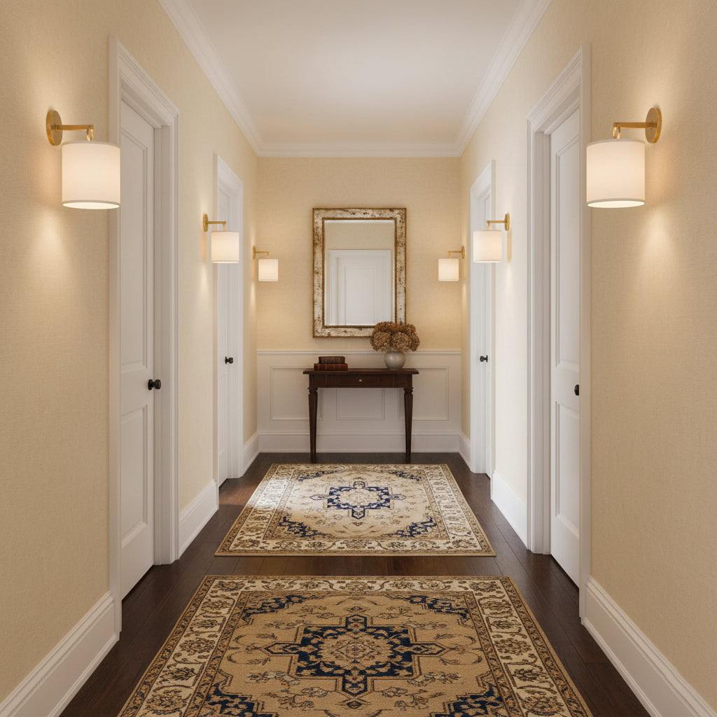 Full Circle Sconce - Modern Designer Ring Wall Light with Fabric Shade