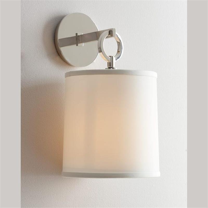 Full Circle Sconce - Modern Designer Ring Wall Light with Fabric Shade