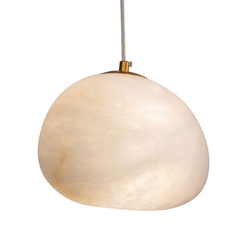 Galet Alabaster Pendant Light - Hand-Chiseled French Organic Stone Pendant