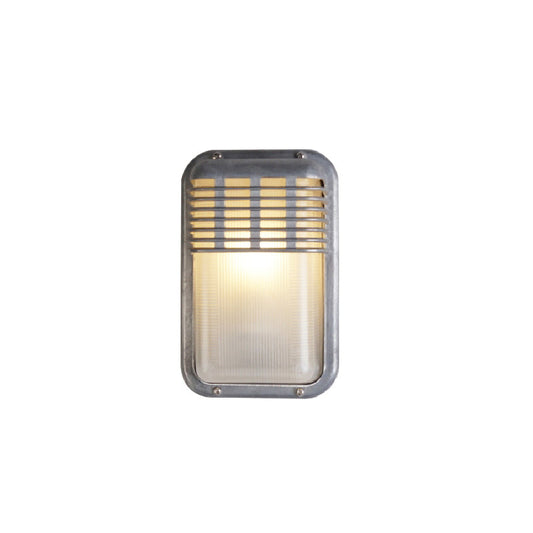 Garden Trading Chatham Outdoor Sconce - Weatherproof Aluminum & Frosted Glass Bulkhead Wall Light