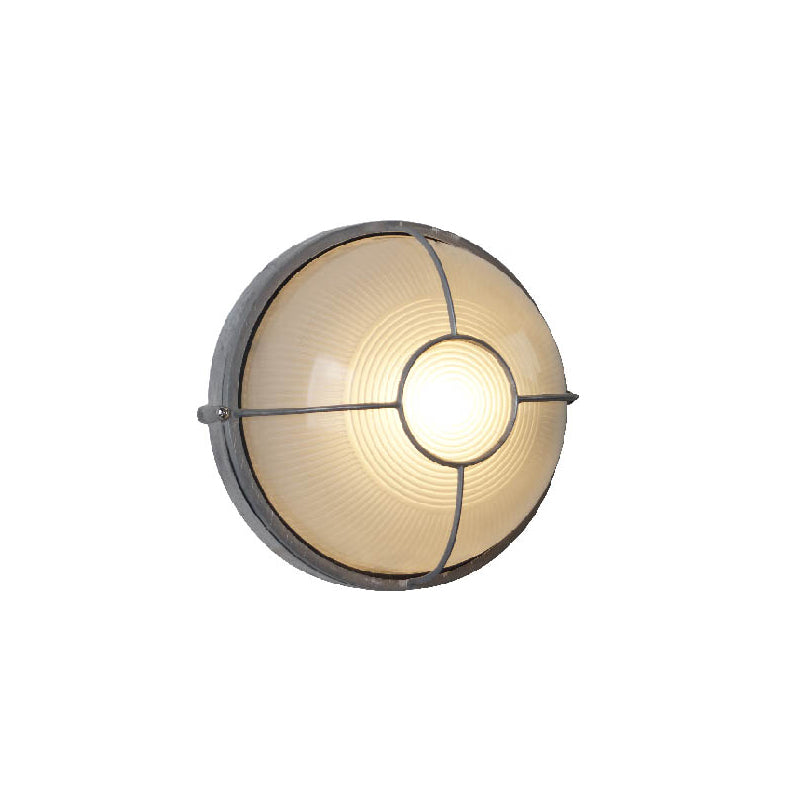 Garden Trading Chatham Outdoor Sconce - Weatherproof Aluminum & Frosted Glass Bulkhead Wall Light