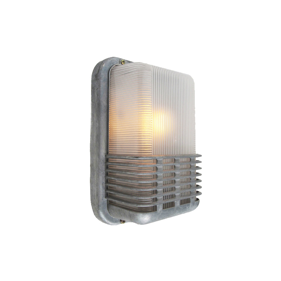 Garden Trading Chatham Outdoor Sconce - Weatherproof Aluminum & Frosted Glass Bulkhead Wall Light