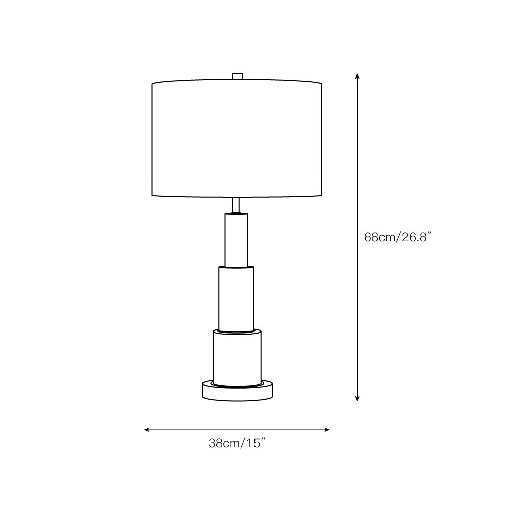 Gardiner Alabaster Table Lamp - Tiered Natural Alabaster & Gold Luxury Accent Light