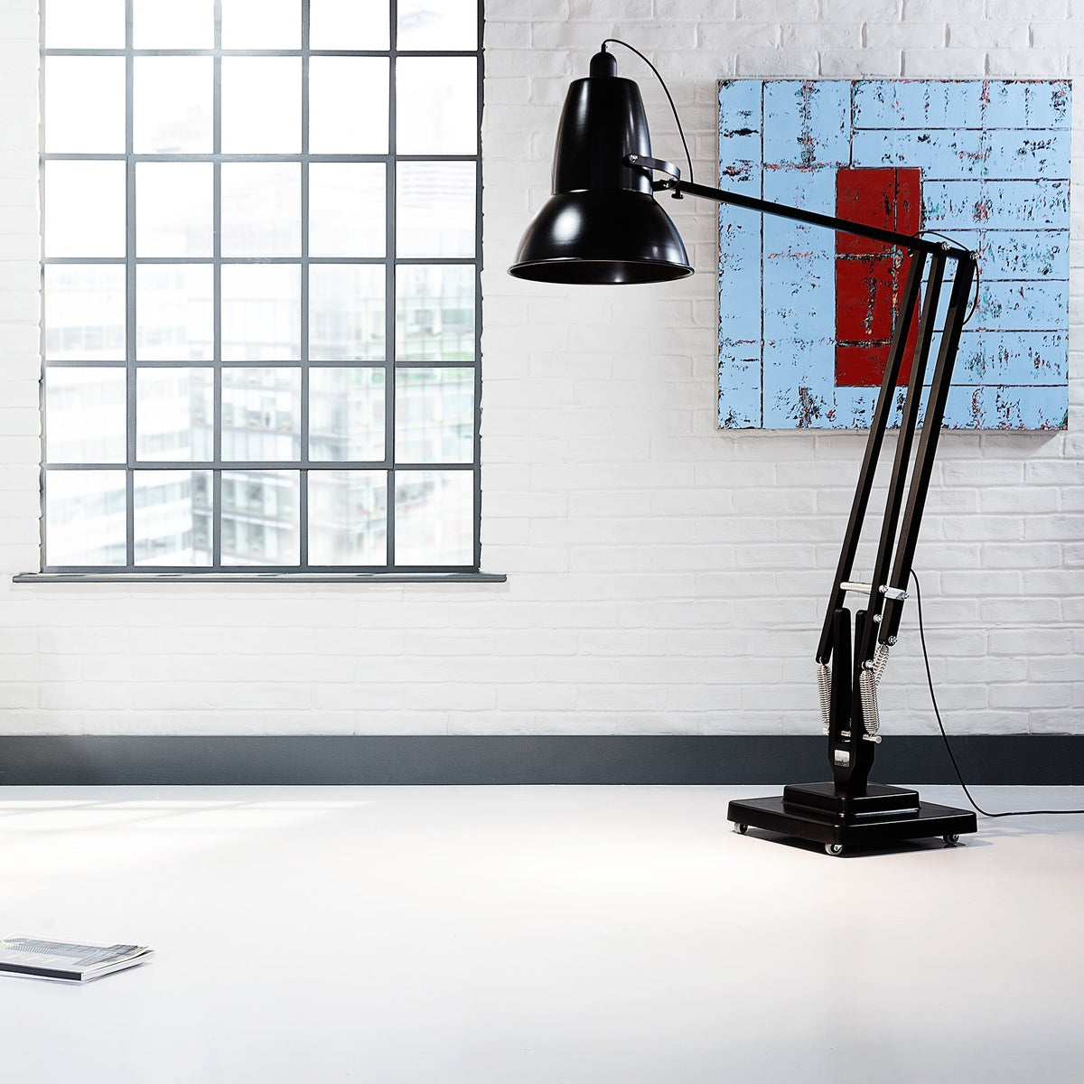 Giant Floor Lamp - Oversized Articulated Metal Floor Light & Architectural Sculpture