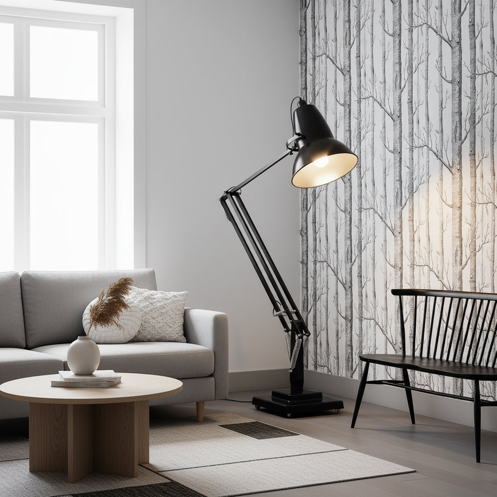 Giant Floor Lamp - Oversized Articulated Metal Floor Light & Architectural Sculpture