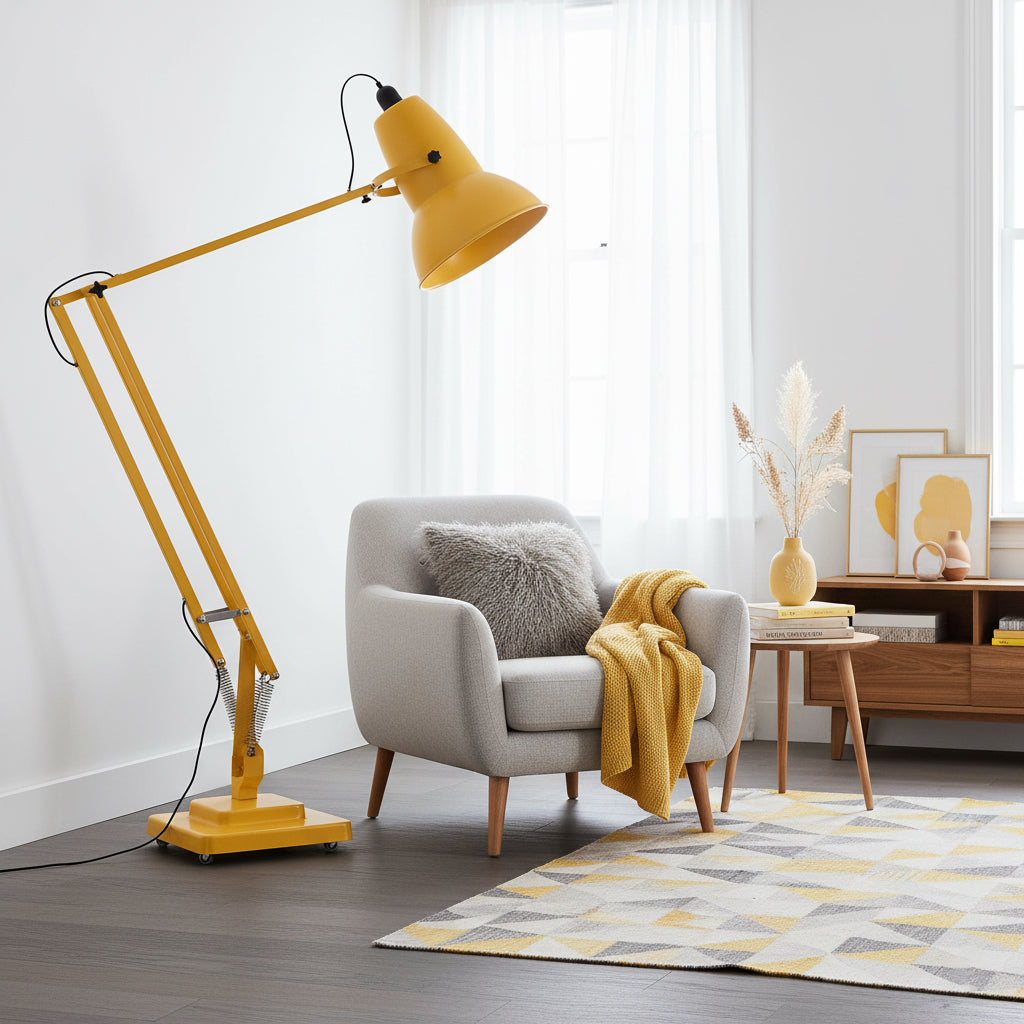 Giant Floor Lamp - Oversized Articulated Metal Floor Light & Architectural Sculpture