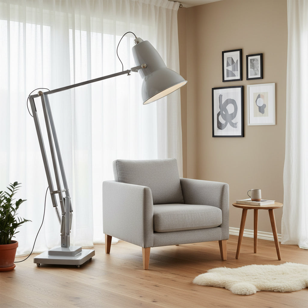 Giant Floor Lamp - Oversized Articulated Metal Floor Light & Architectural Sculpture
