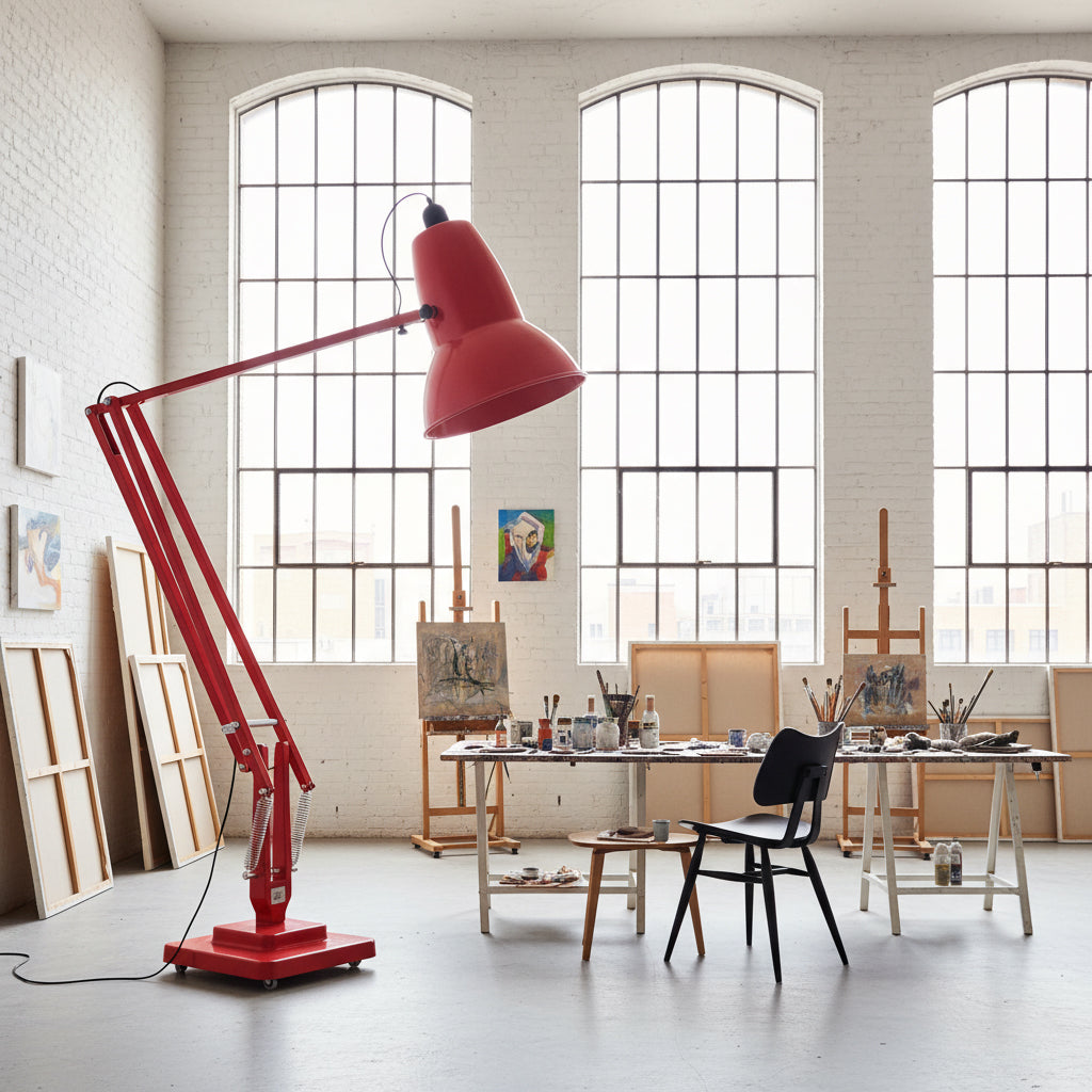 Giant Floor Lamp - Oversized Articulated Metal Floor Light & Architectural Sculpture