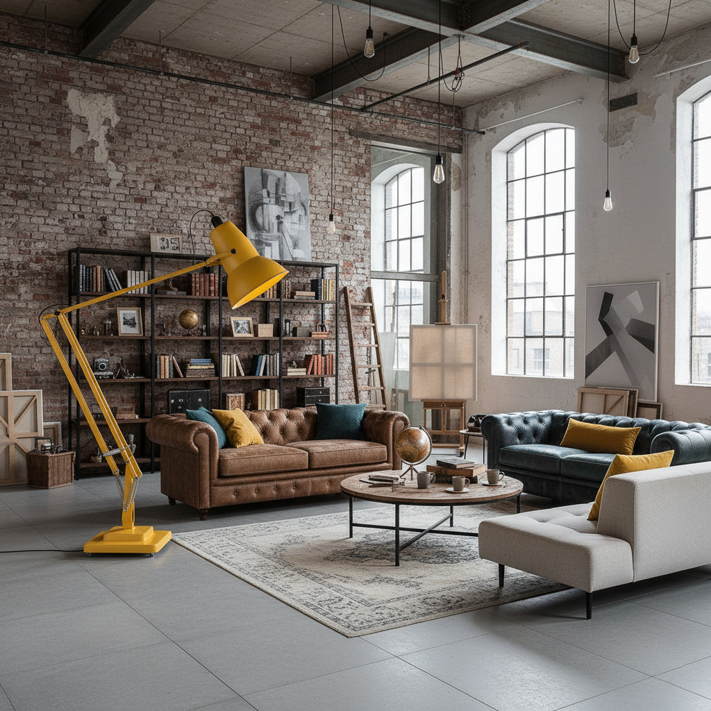 Giant Floor Lamp - Oversized Articulated Metal Floor Light & Architectural Sculpture