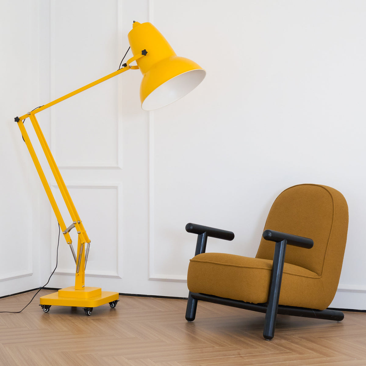 Giant Floor Lamp - Oversized Articulated Metal Floor Light & Architectural Sculpture