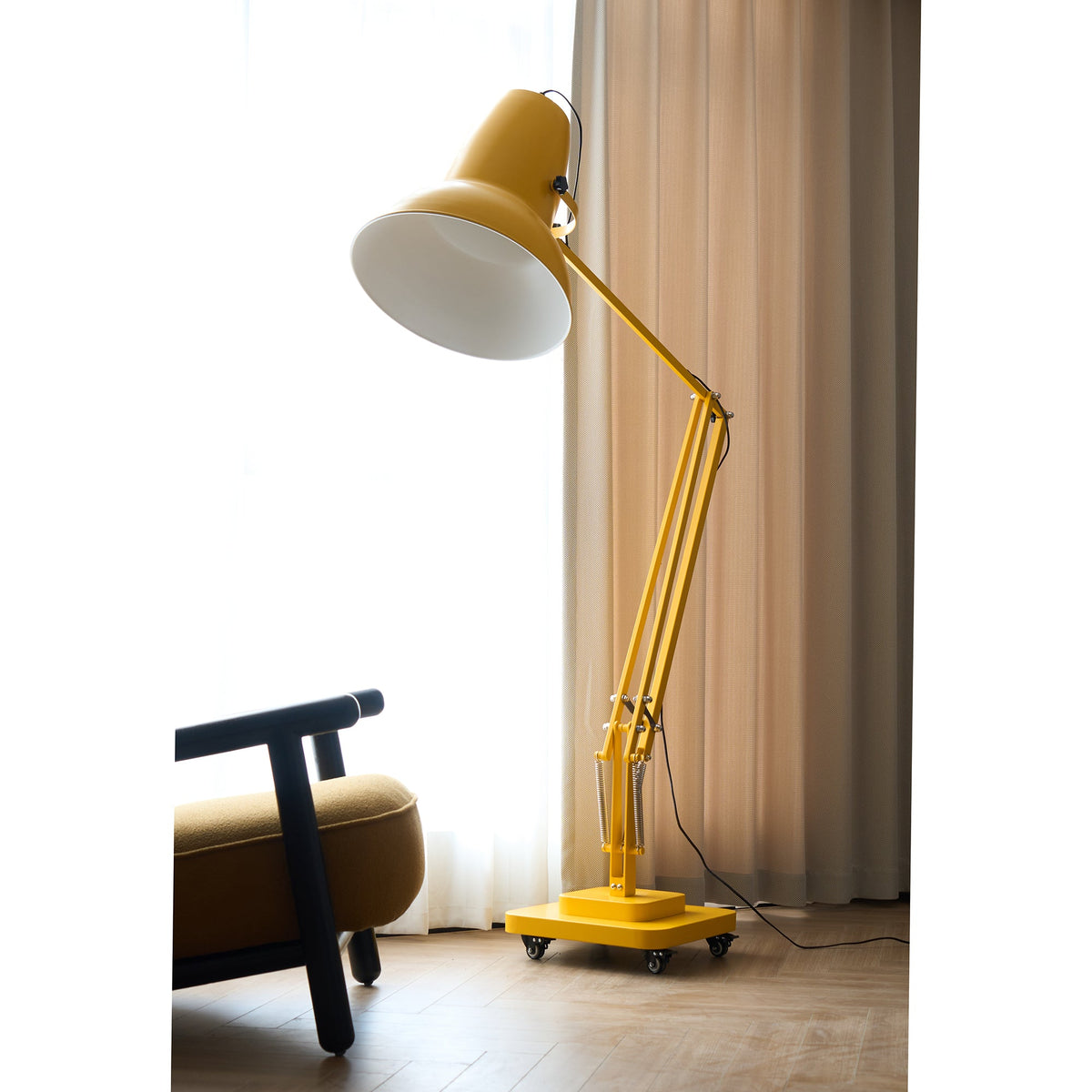 Giant Floor Lamp - Oversized Articulated Metal Floor Light & Architectural Sculpture
