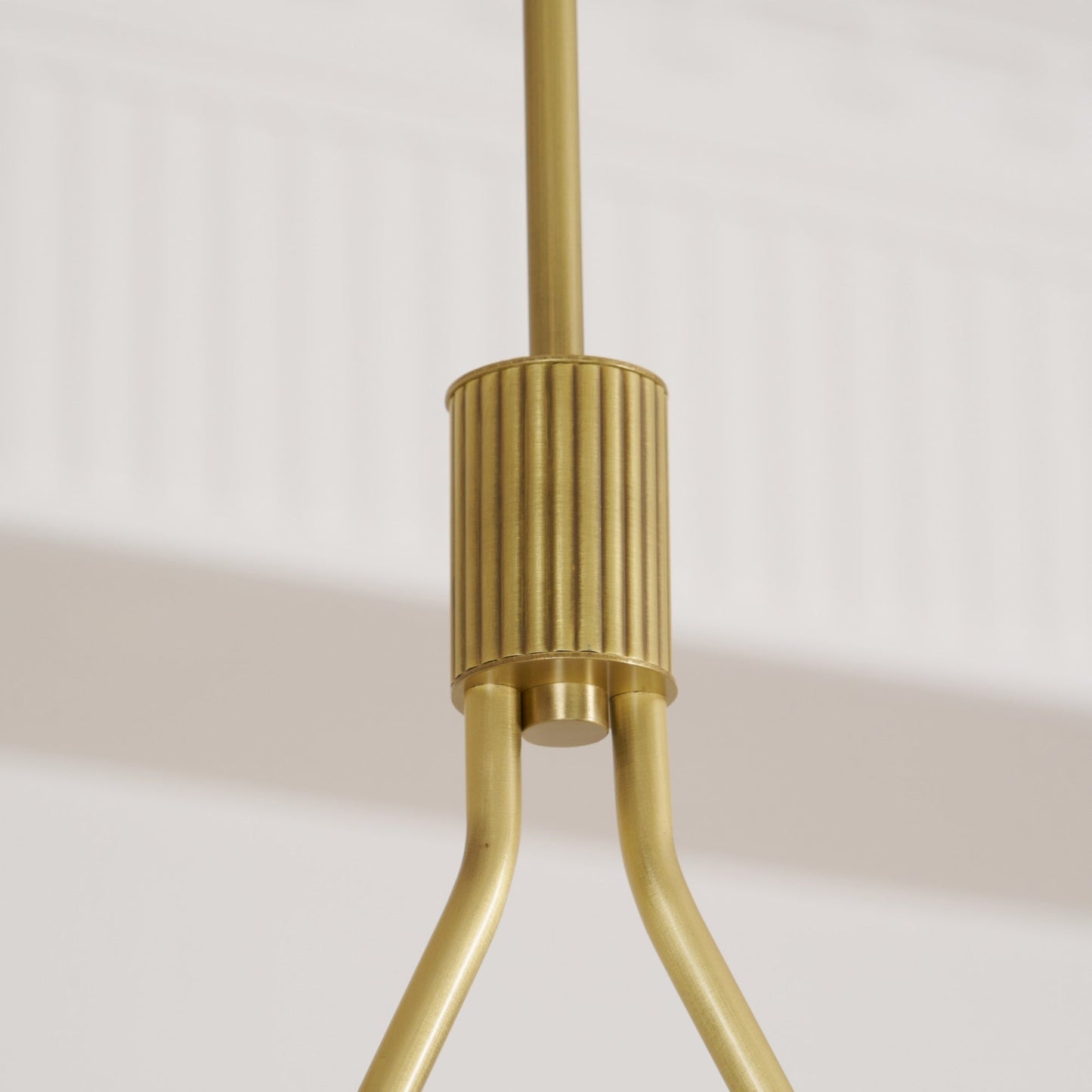 Beatrix Linear Chandelier | Modern Brass & Fabric Shade Island Light