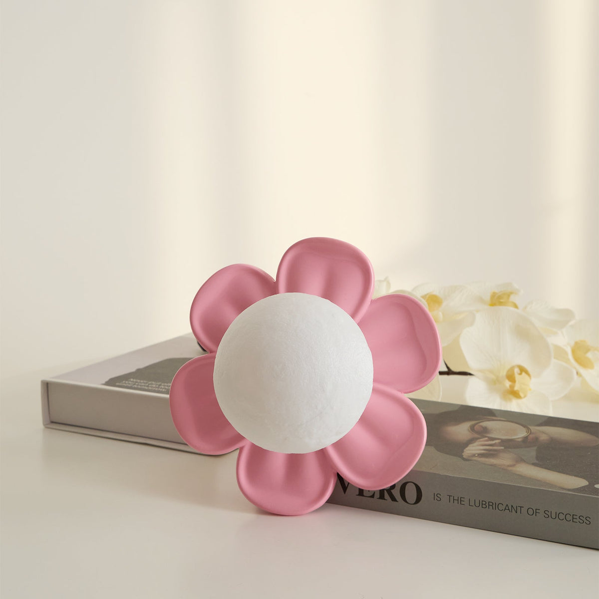 Cream Bloom Flower Ceiling Lamp – Flush Mount & Wall Sconce Sculpted Floral Light
