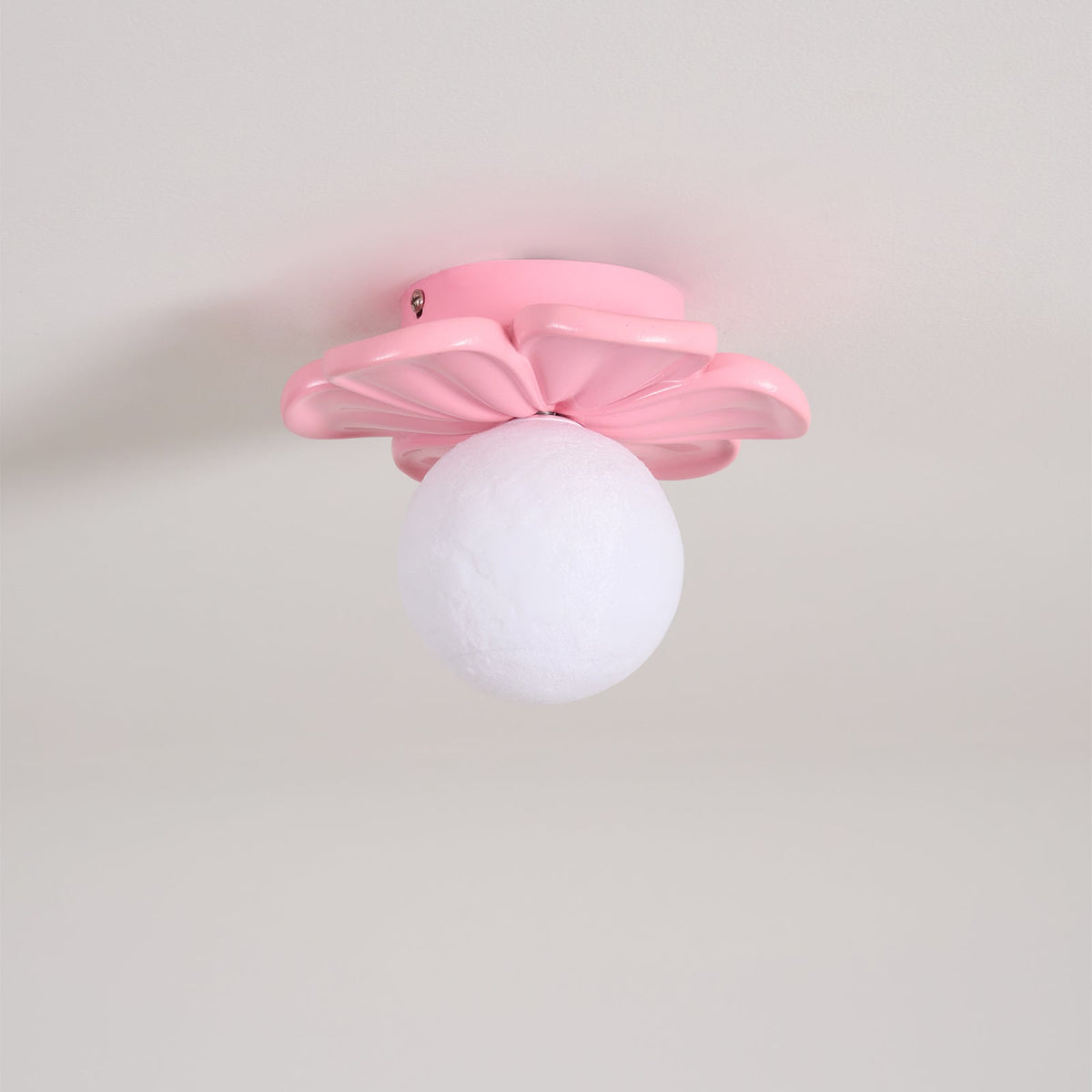 Cream Bloom Flower Ceiling Lamp – Flush Mount & Wall Sconce Sculpted Floral Light