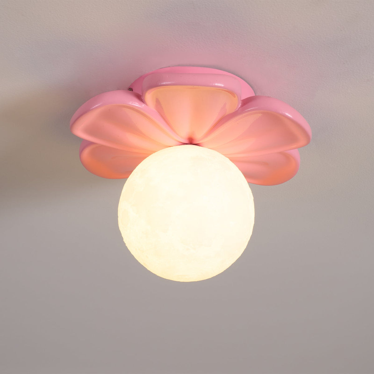 Cream Bloom Flower Ceiling Lamp – Flush Mount & Wall Sconce Sculpted Floral Light