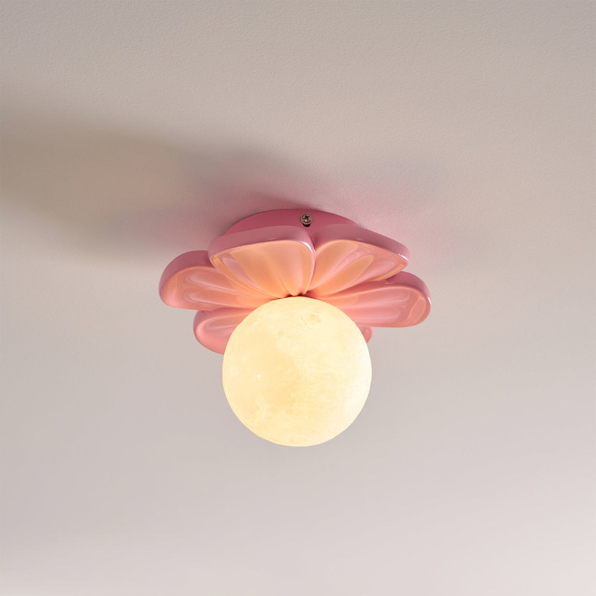 Cream Bloom Flower Ceiling Lamp – Flush Mount & Wall Sconce Sculpted Floral Light