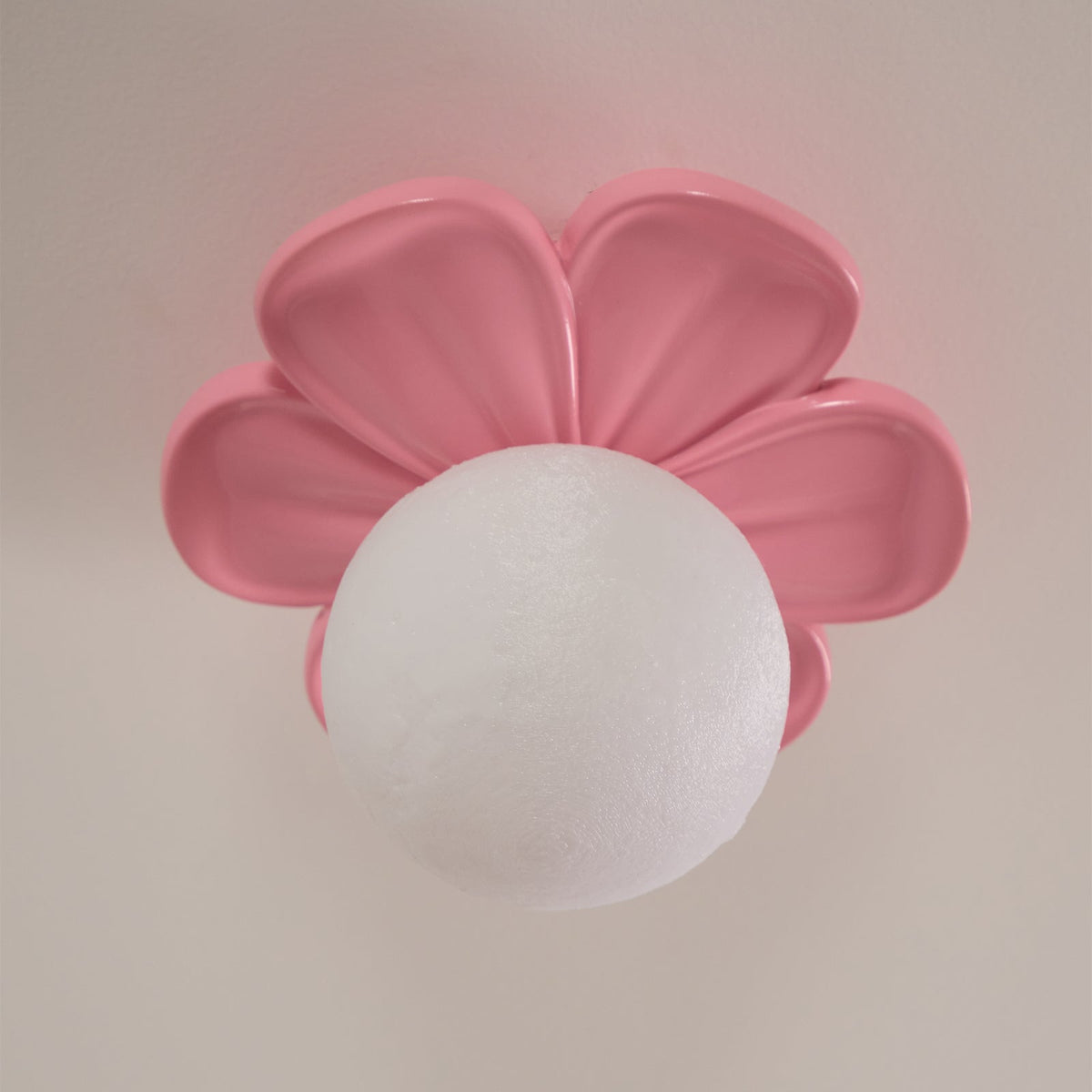Cream Bloom Flower Ceiling Lamp – Flush Mount & Wall Sconce Sculpted Floral Light