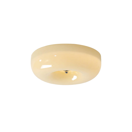 Glass Button Ceiling Lamp - Low-Profile Smooth Glass Button LED Flush Mount Light